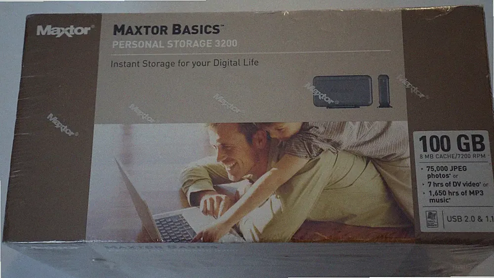Brand NEW Maxtor personal storage 3200 U01E100 100GB External Hard Drive USB2.0