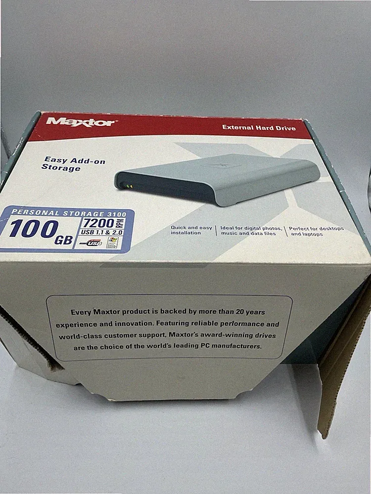 MAXTOR 3100 PERSONAL STORAGE 3100 100 GB EXTERNAL HARD DRIVE