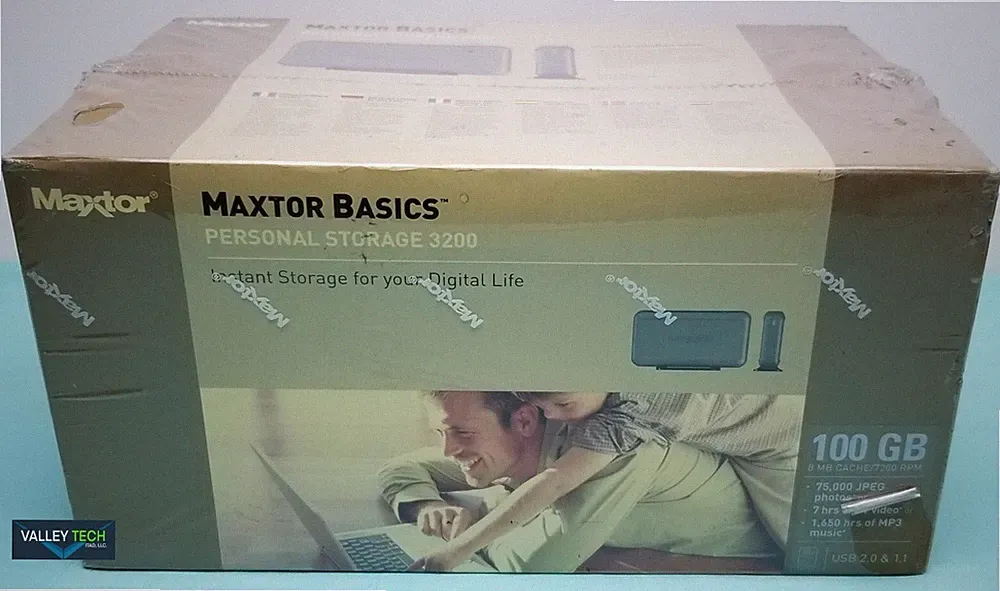 Maxtor Basics Personal Storage 3200 100GB External Hard Disk NEW