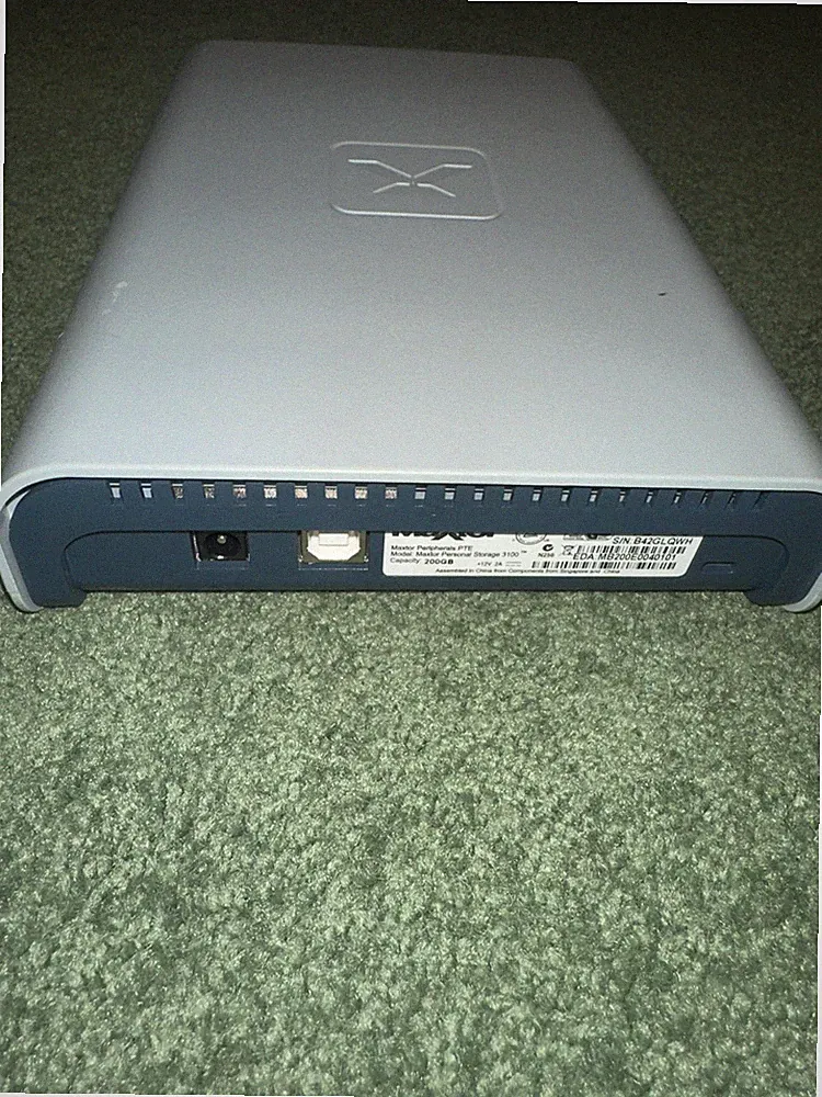 Maxtor Peripheral PTE Personal Storage 3100, 80GB, External Hard Drive- AS IS