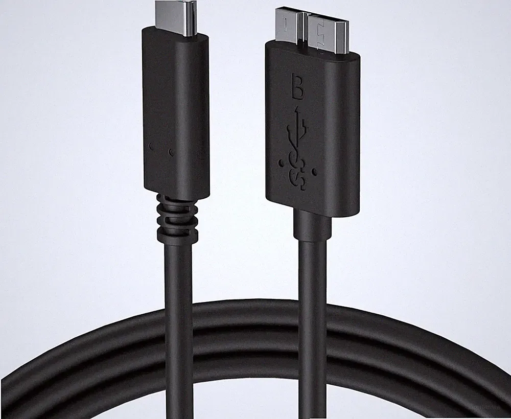 USB-C to Micro-B USB 3.0 Cable Cord for Toshiba Canvio, Transcend H3 M3, LaCie